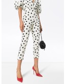 cropped polka dot trousers