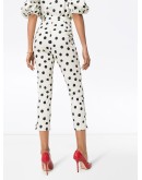 cropped polka dot trousers