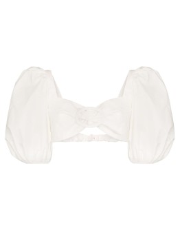 cropped buckle-detailed blouse