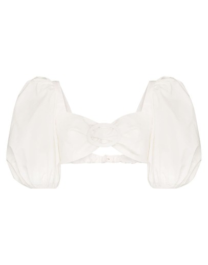 cropped buckle-detailed blouse