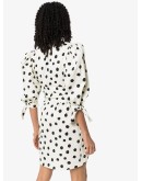 Pois belted mini dress