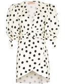 Pois belted mini dress