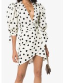 Pois belted mini dress