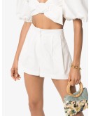 high-rise pleated shorts