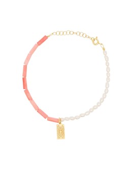 gold-plated pearl bracelet