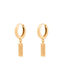 Delian huggie charm earrings