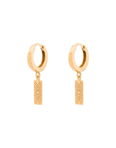 Delian huggie charm earrings