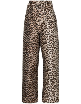 leopard print trousers