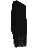 Piccolo Ubud one-shoulder fringed midi dress