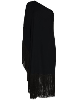 Piccolo Ubud one-shoulder fringed midi dress