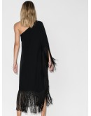 Piccolo Ubud one-shoulder fringed midi dress