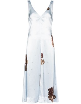 floral print satin dress