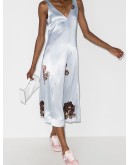 floral print satin dress