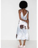 floral print satin dress