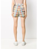 check-print seersucker shorts