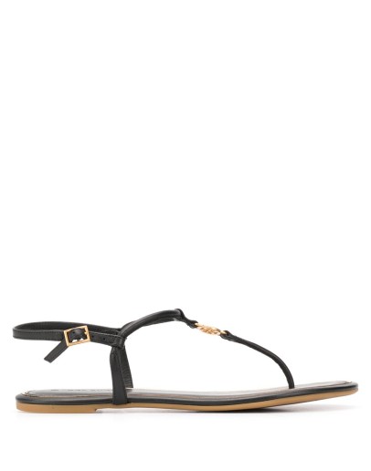 logo medallion strappy sandals
