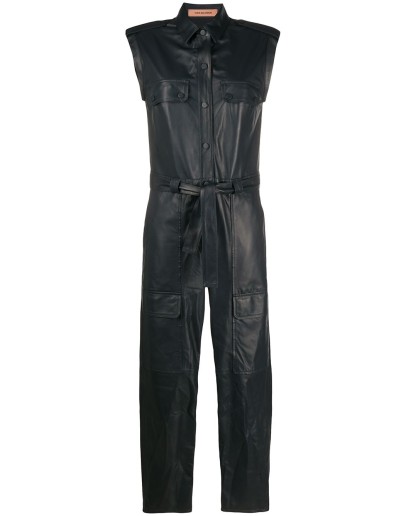 waist-tied sleeveless jumpsuit