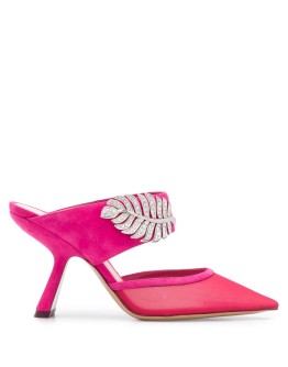 MONSTERA mesh mules 90mm