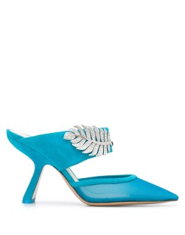 MONSTERA mesh mules 90mm