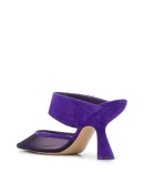 Monstera 90mm mesh-panel mules