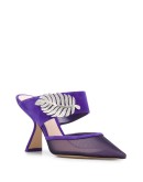 Monstera 90mm mesh-panel mules