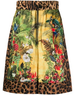 Safari print loose-fit shorts
