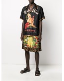 Safari print loose-fit shorts