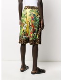 Safari print loose-fit shorts
