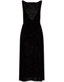 lace detailing V-back dress