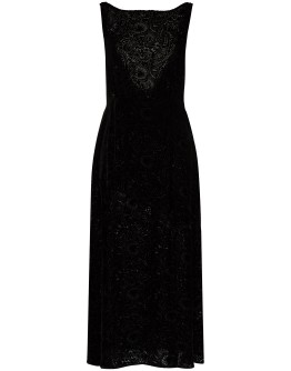 lace detailing V-back dress