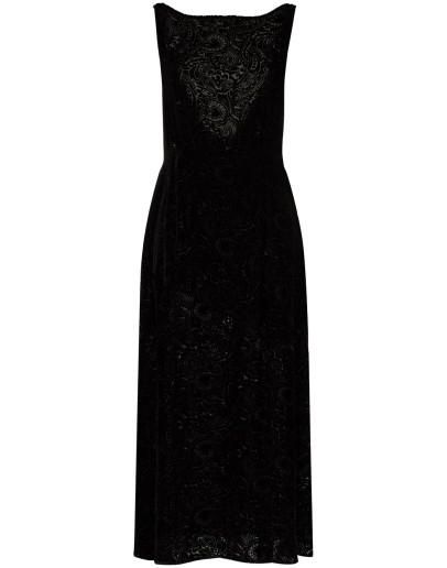 lace detailing V-back dress