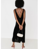 lace detailing V-back dress