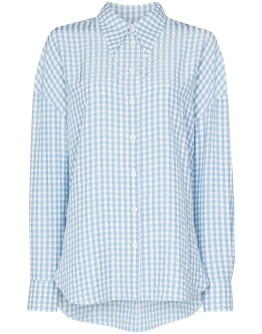 gingham-print shirt