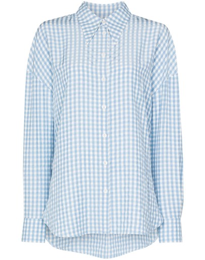 gingham-print shirt