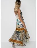 floral-print midi dress