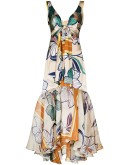 floral-print midi dress
