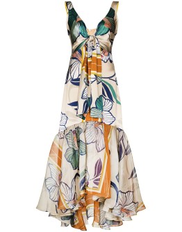 floral-print midi dress