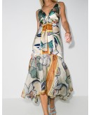 floral-print midi dress