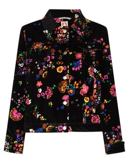 Reeve floral print velvet jacket