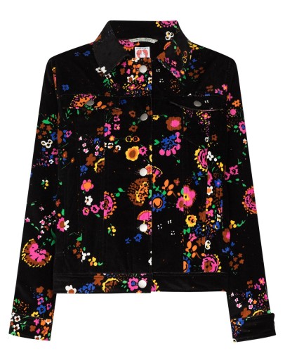 Reeve floral print velvet jacket