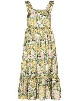 Sylvia floral-print midi dress
