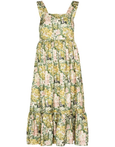 Sylvia floral-print midi dress