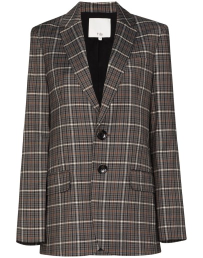 checked pattern blazer