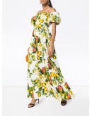 Juliette lemon-print maxi dress