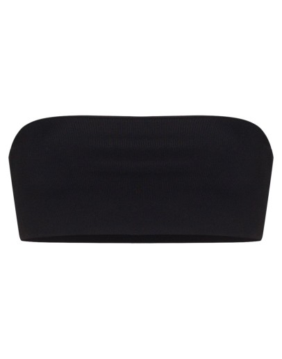 black Sari bandeau bikini top