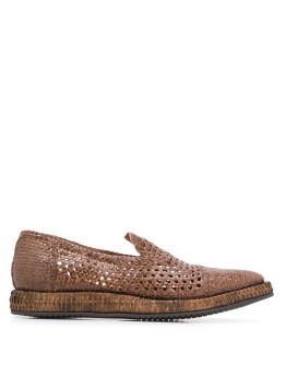 braided calfskin derby loafers
