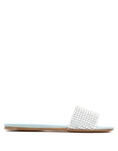 crystal-embellished slide sandals