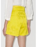 bow-detail floral-jacquard shorts