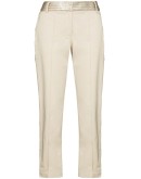 cropped satin-stripe trousers