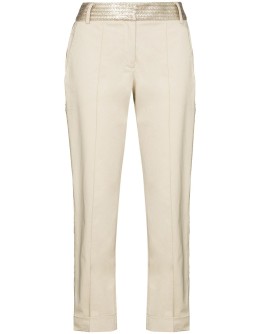 cropped satin-stripe trousers